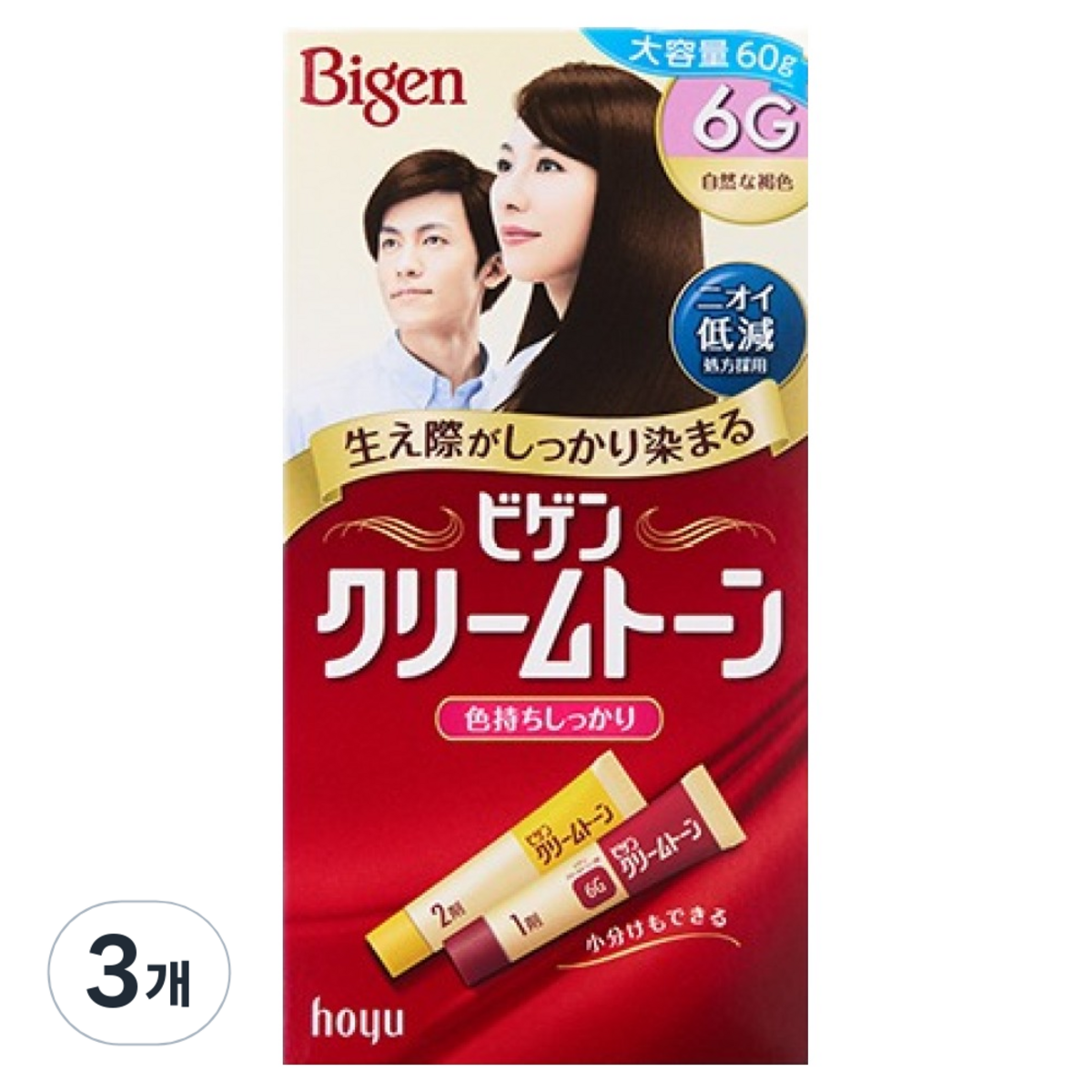 비겐 크림톤 염색제, 6G자연갈색, 3개