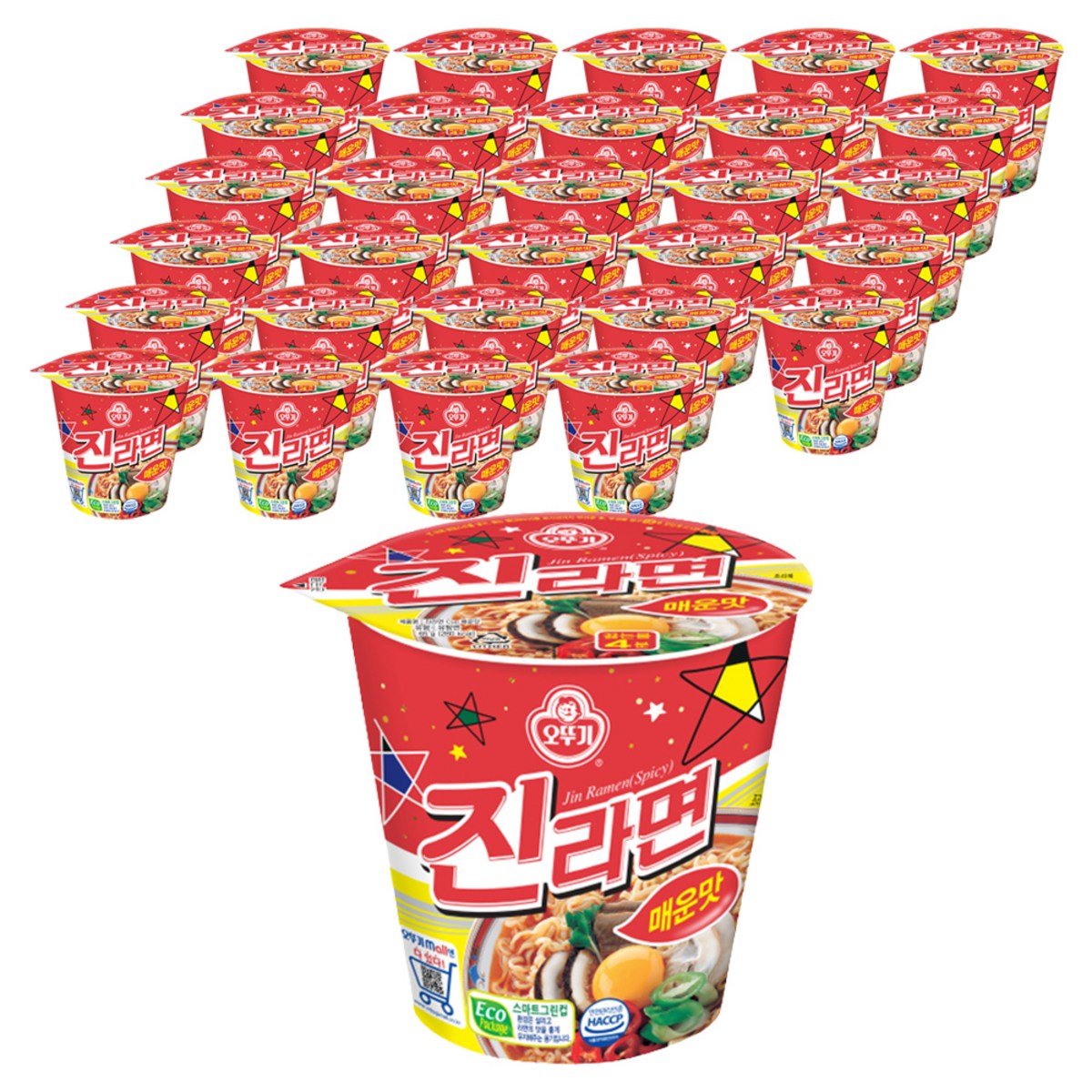 오뚜기 진라면 매운맛 컵 65g, 30개