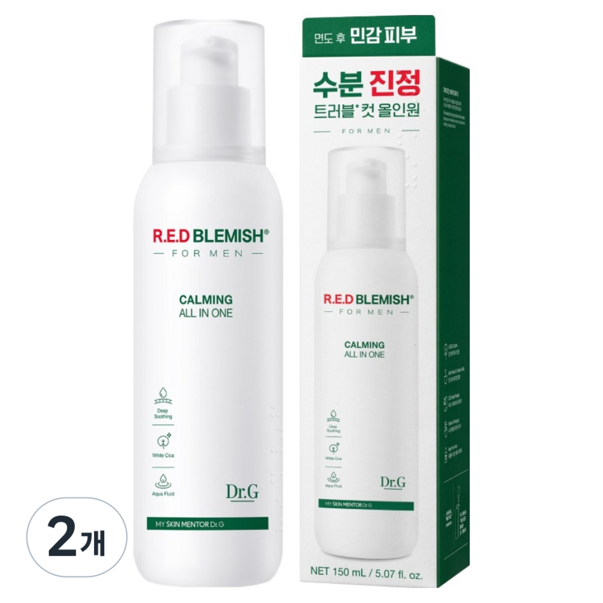 닥터지 레드 블레미쉬 포 맨 진정 올인원, 150ml, 2개