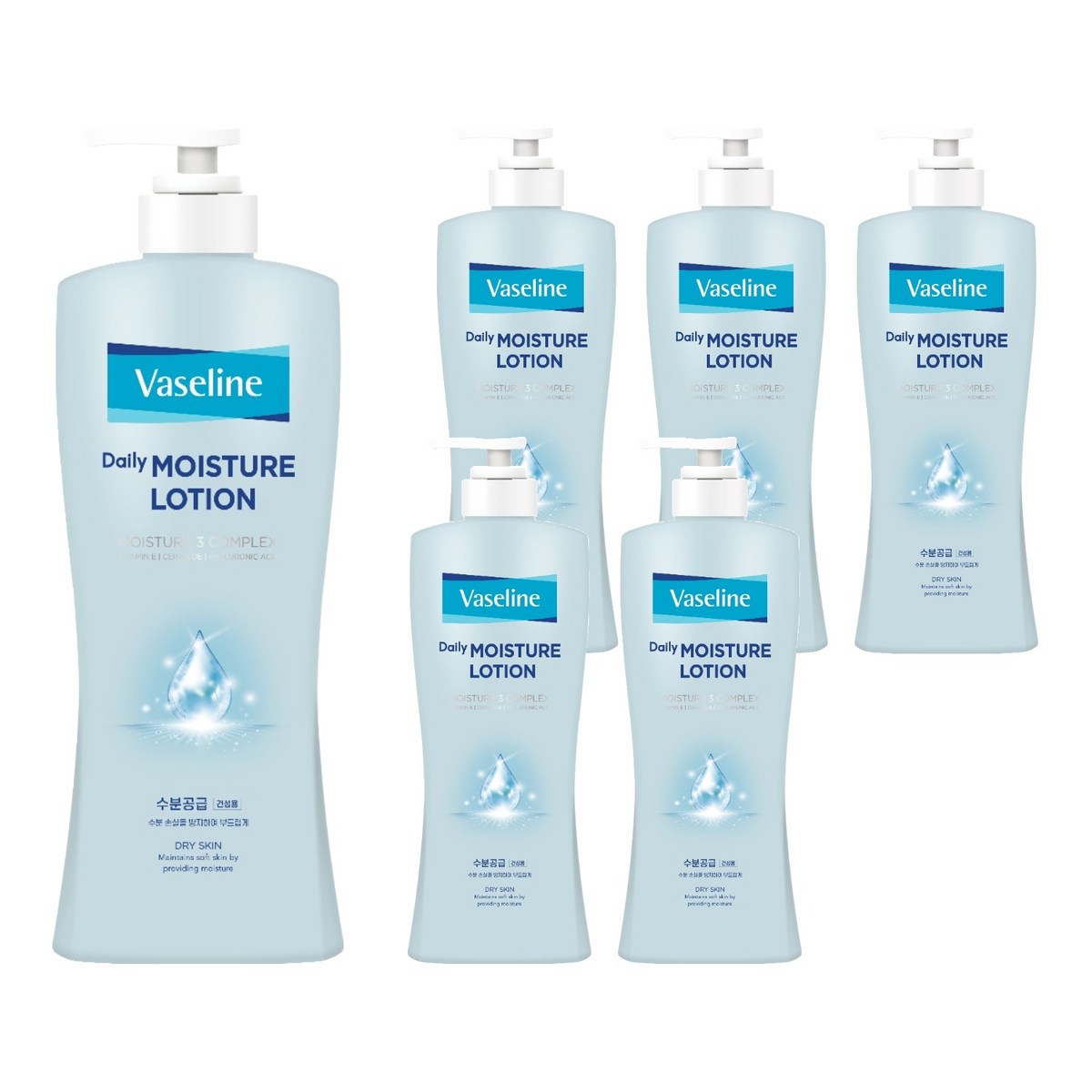 애경바세린 데일리 모이스처 로션 과일향 건성용, 450ml, 6개