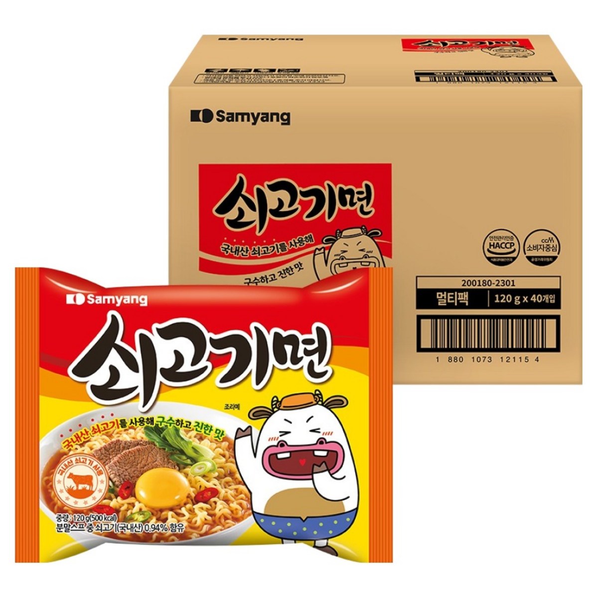 삼양 쇠고기면 120g, 40개