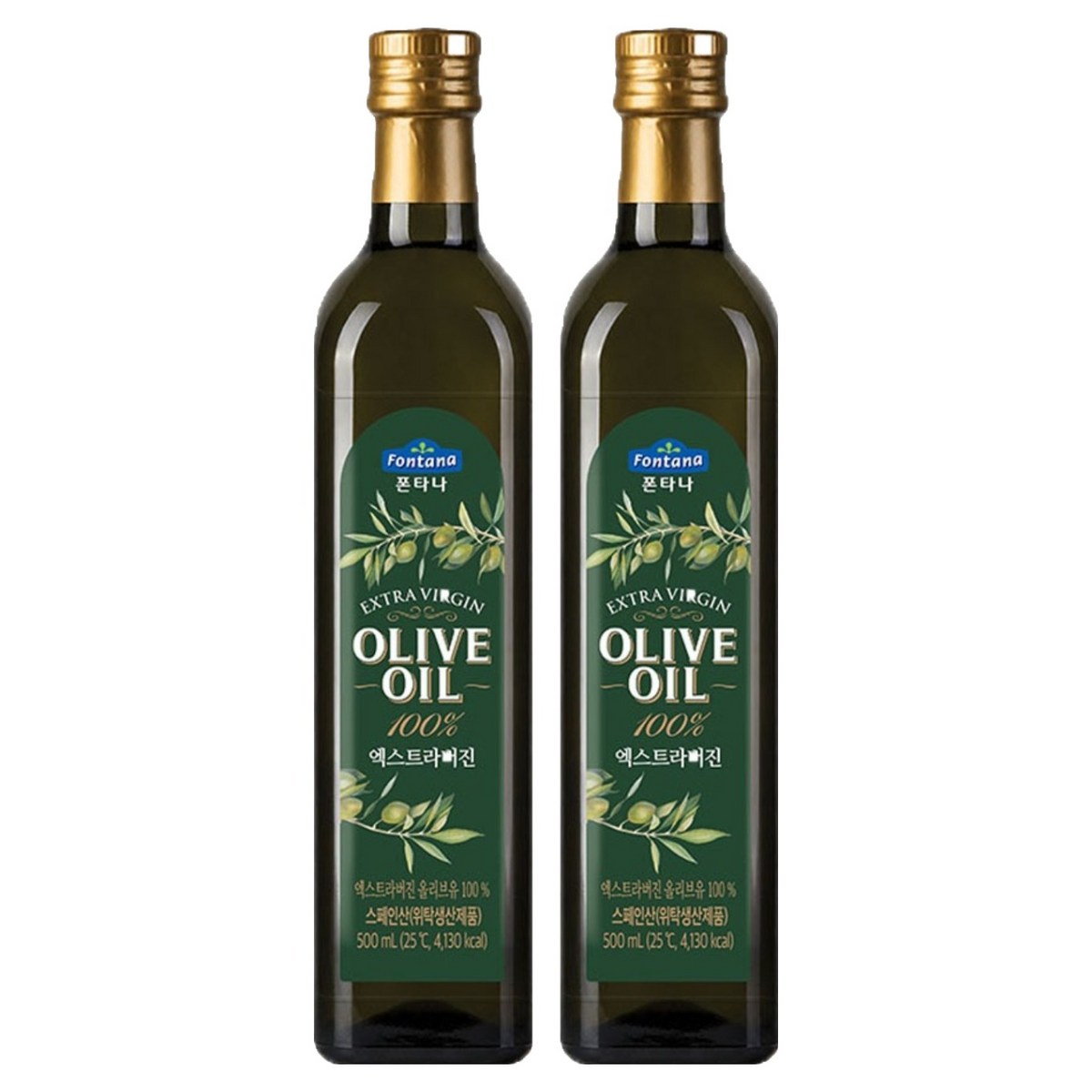 폰타나 엑스트라버진 올리브유, 500ml, 2개