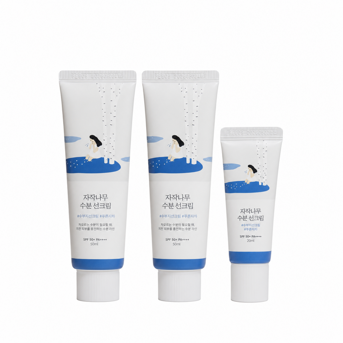 라운드랩 자작나무 수분 선크림 SPF50+ PA++++, 2개, 50ml