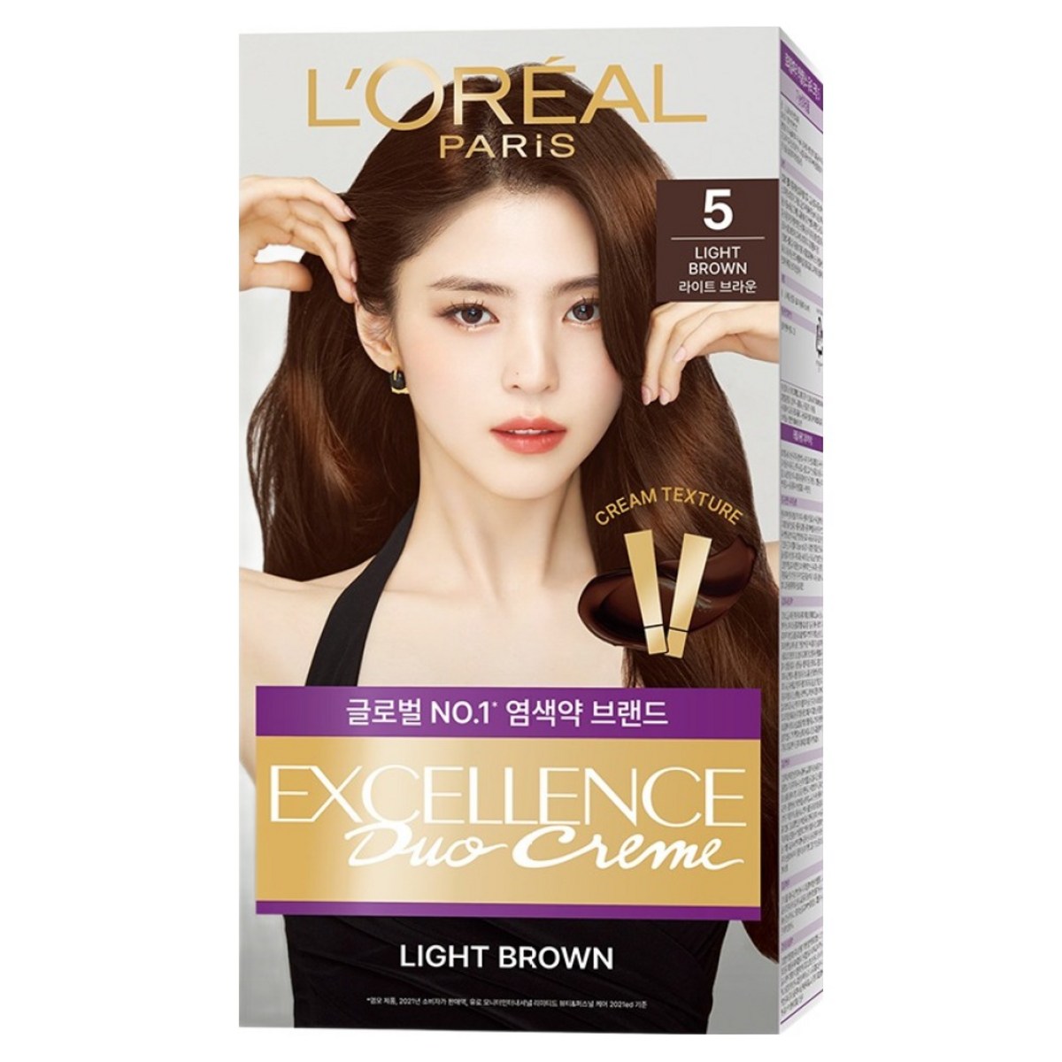 로레알파리 엑셀랑스 듀오크림 나눠쓰는 새치염색 염모제, 5호 라이트 브라운, 1개