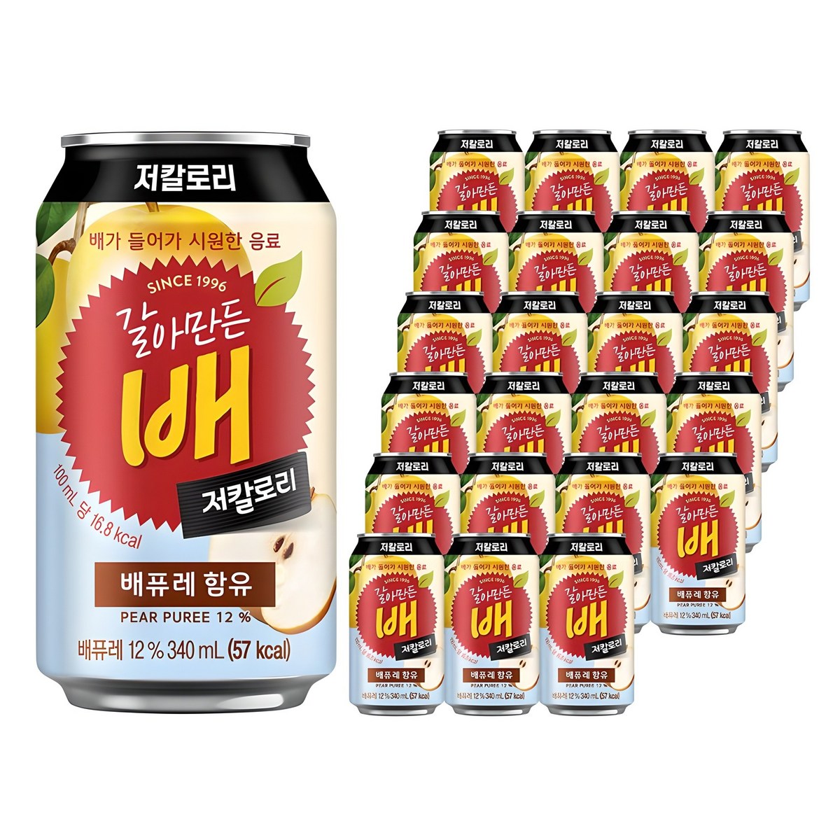 갈아만든배 저칼로리, 340ml, 24개